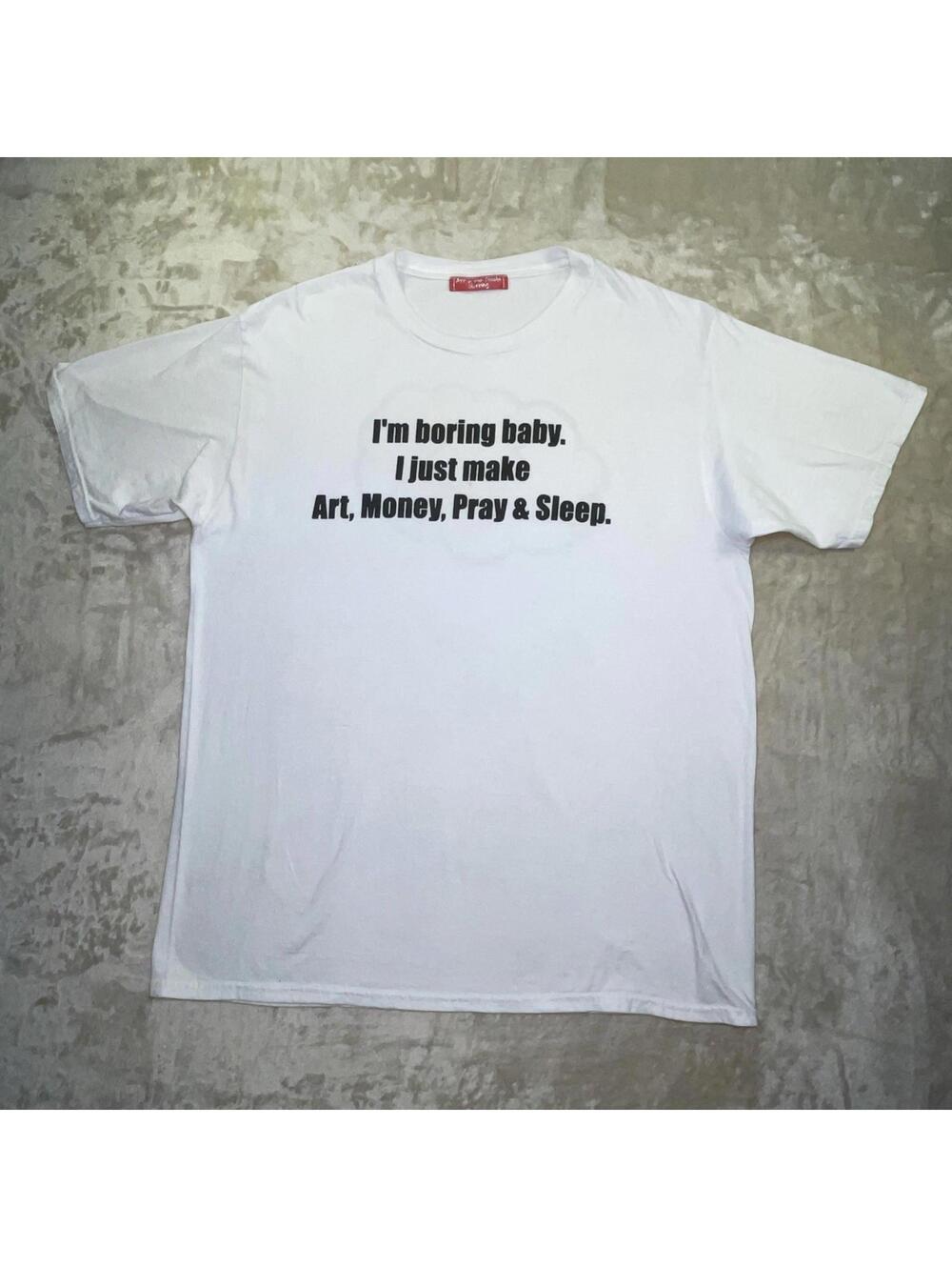 Art In The Clouds Streetwear Clothing Men’s White “I’m Boring Baby” T-Shirt Sz L